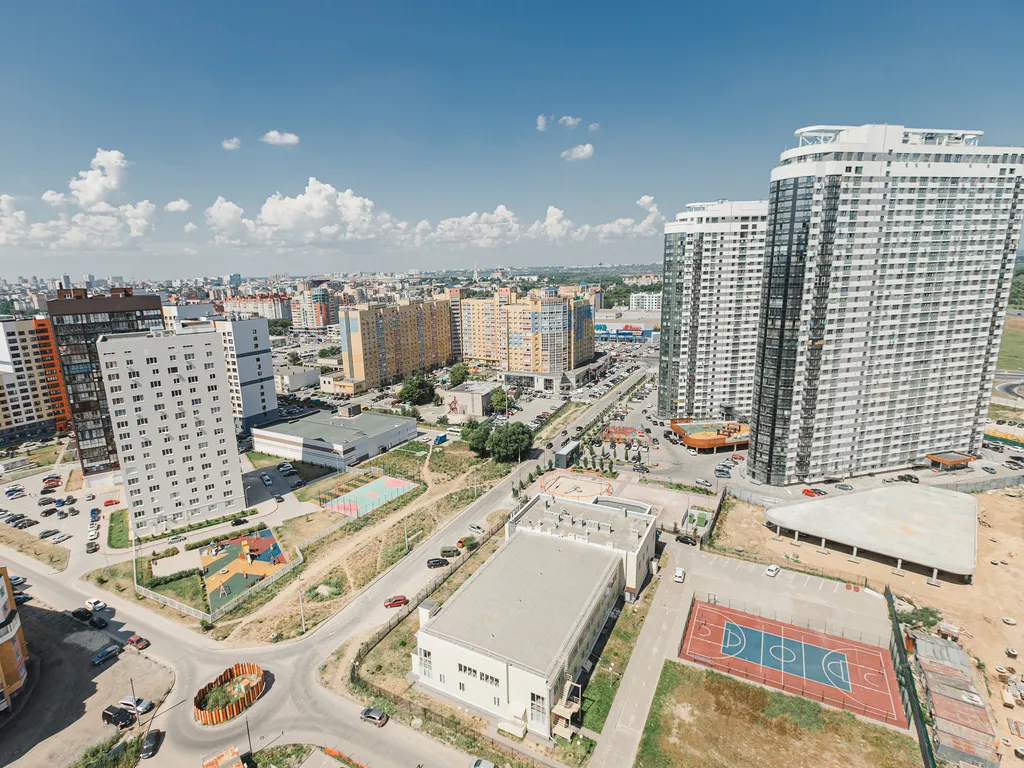 Sky studio с панорамным видом на город