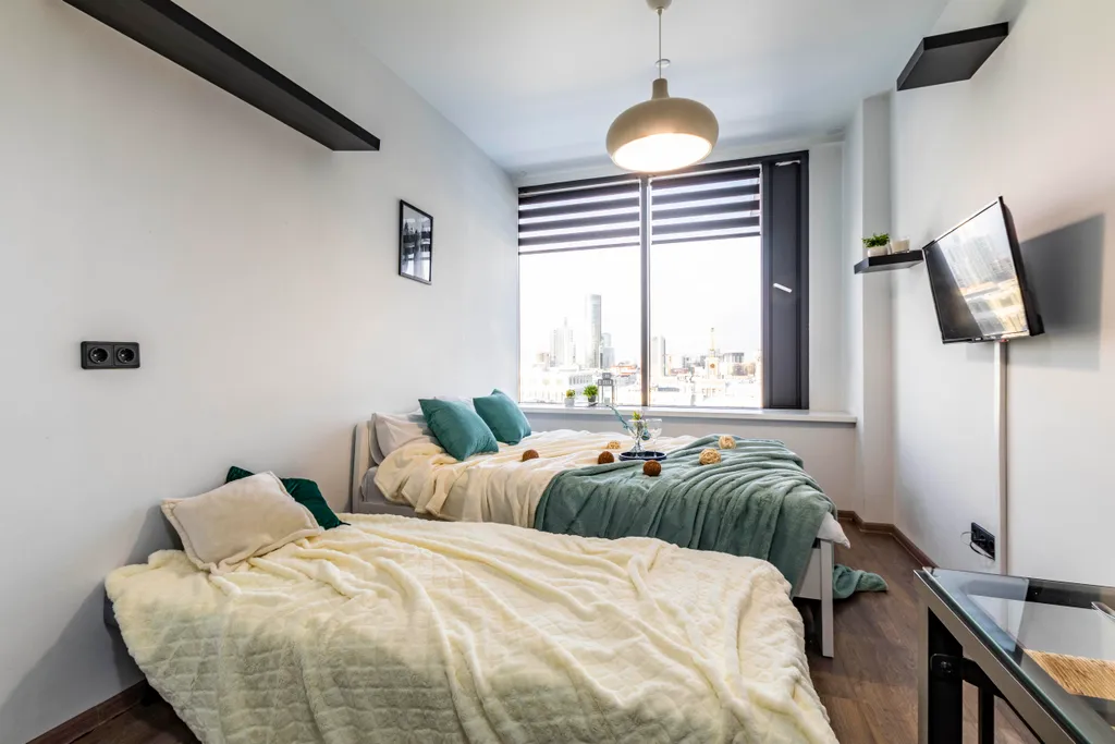 Стильная студия в центре города с хорошим видом