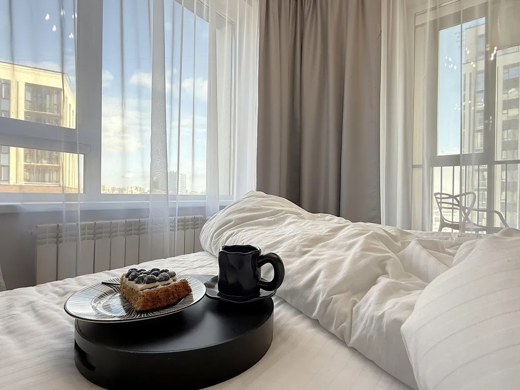 Квартира Квартира Яркий дизайн, панорама на реку прямо с кровати — Новосибирск