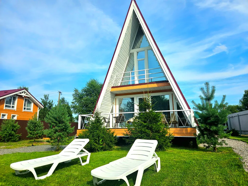 Коттедж Коттедж Шалаш с русской баней и банным чаном — Снегиревка