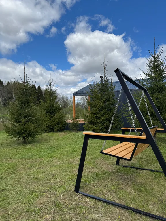 Атмосферный домик с баней на дровах и купелью