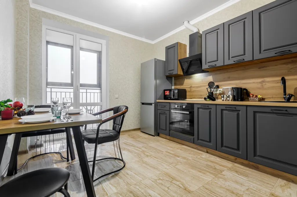 Квартира Квартира Стиль и высота, панорамный балкон, 14 этаж, жк «маршал», smart tv — Краснодар