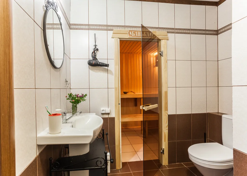 Двухкомнатные апартаменты с персональной баней, камином и террасой