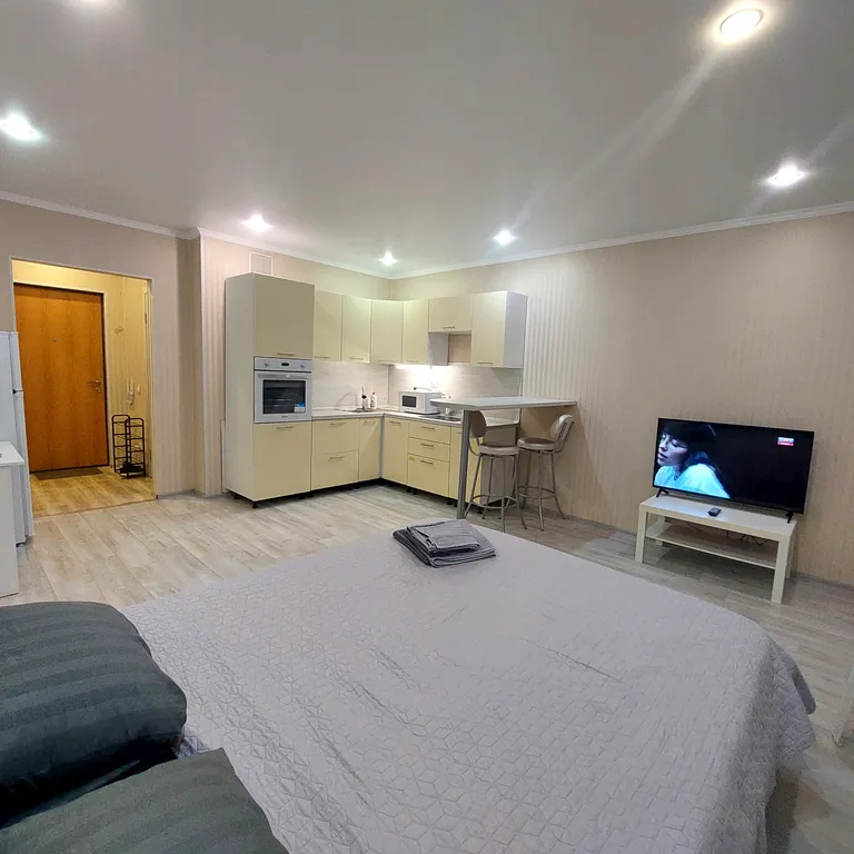 Уютная студия с шикарным видом из окна и с очень удобным месторасположением