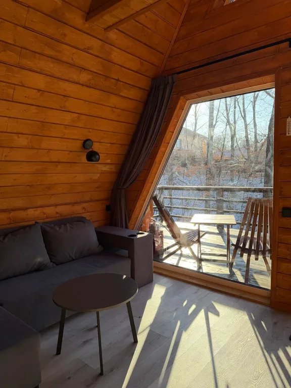 Дом A-Frame с купелью для Вашего уютного отдыха