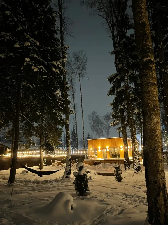 Отдых в доме в лесу с чаном и бассейном