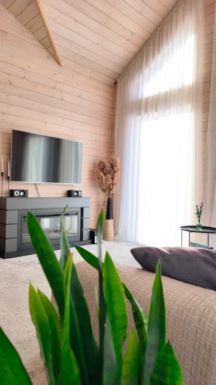 Уютный дом с панорамным видом, просторной территорией и баней