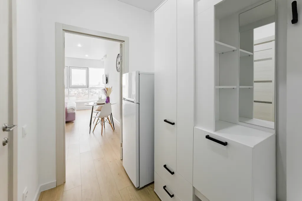 Студия на 24 этаже с панорамным видом на реку в ЖК Аквамарин