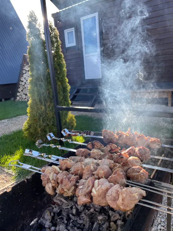 Дом А-фрейм с баней