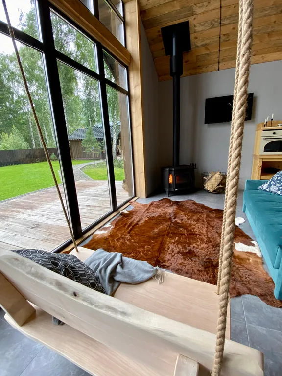 Дом-шале с печью-камином