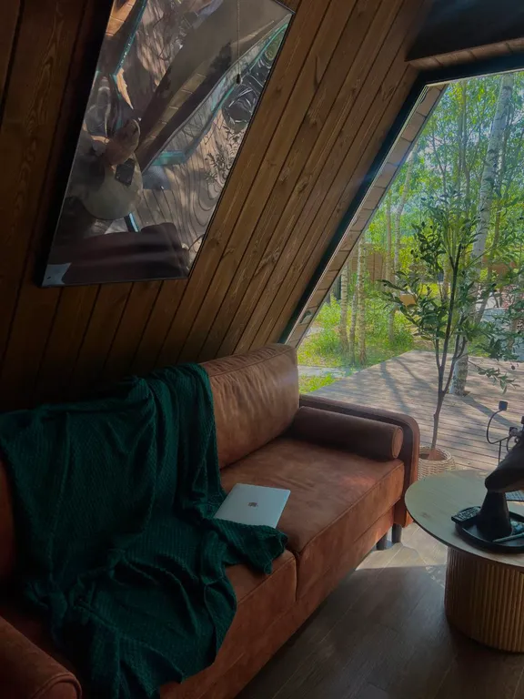 Уютный треугольный VIP дом в 25км от Минска с горячей купелью и баней