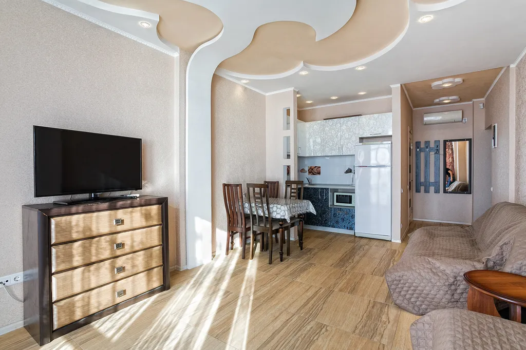 Красивая квартира-студия с прекрасным видом на море в Мисхоре