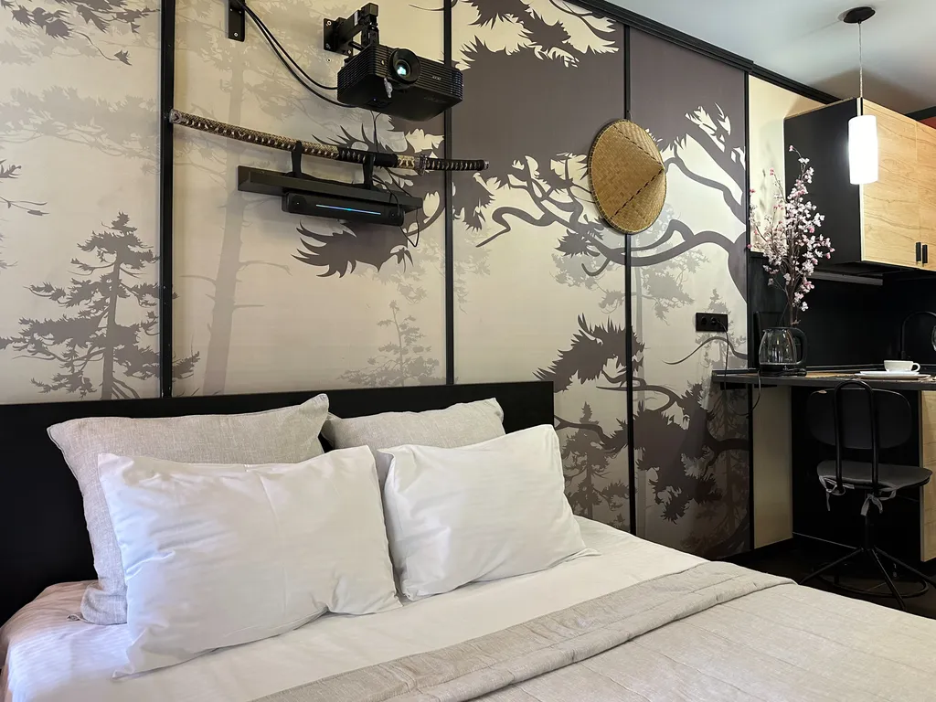 Студия Азия с кинотеатром, террасой и кухней