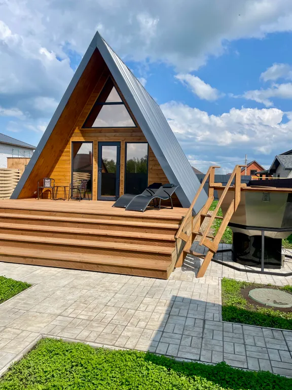 A-frame на берегу Волги