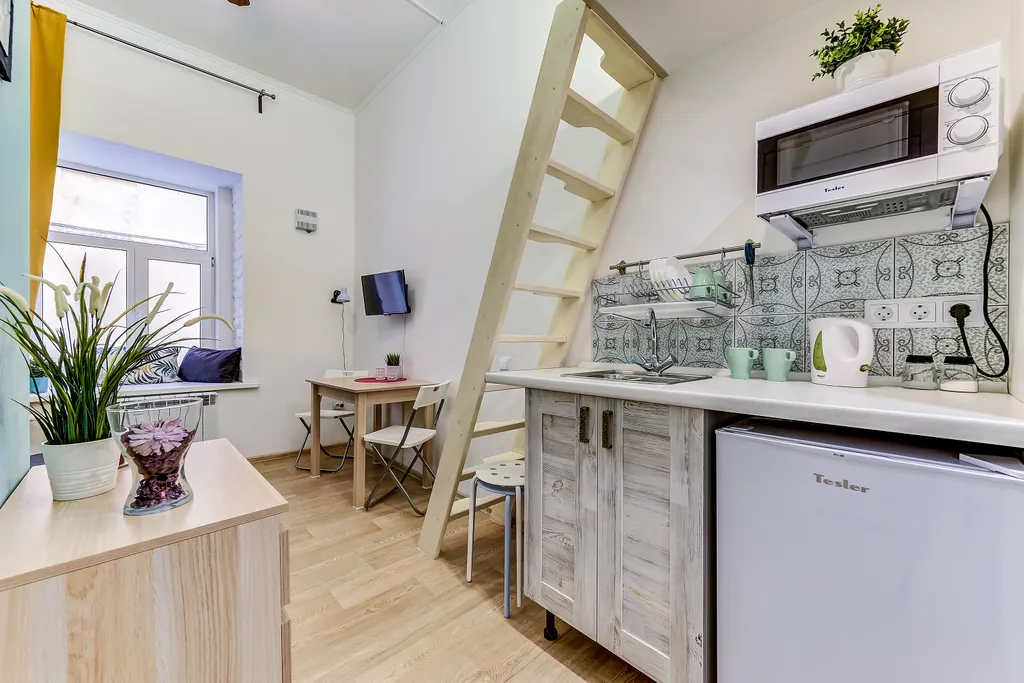 Квартира Квартира Двухуровневая студия в 5 минутах от метро Лиговский проспект — Санкт-Петербург