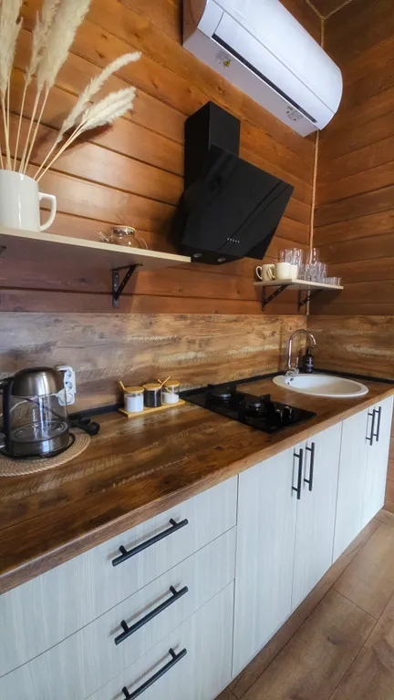 Коттедж Коттедж Шале с 1 спальней, кухня-гостиная с диваном и ванной комнатой — Мезмай