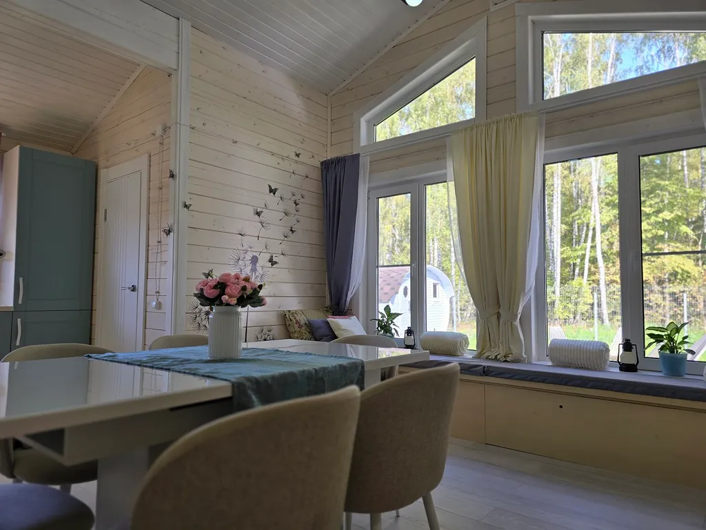 Уютный дом с баней у березового леса