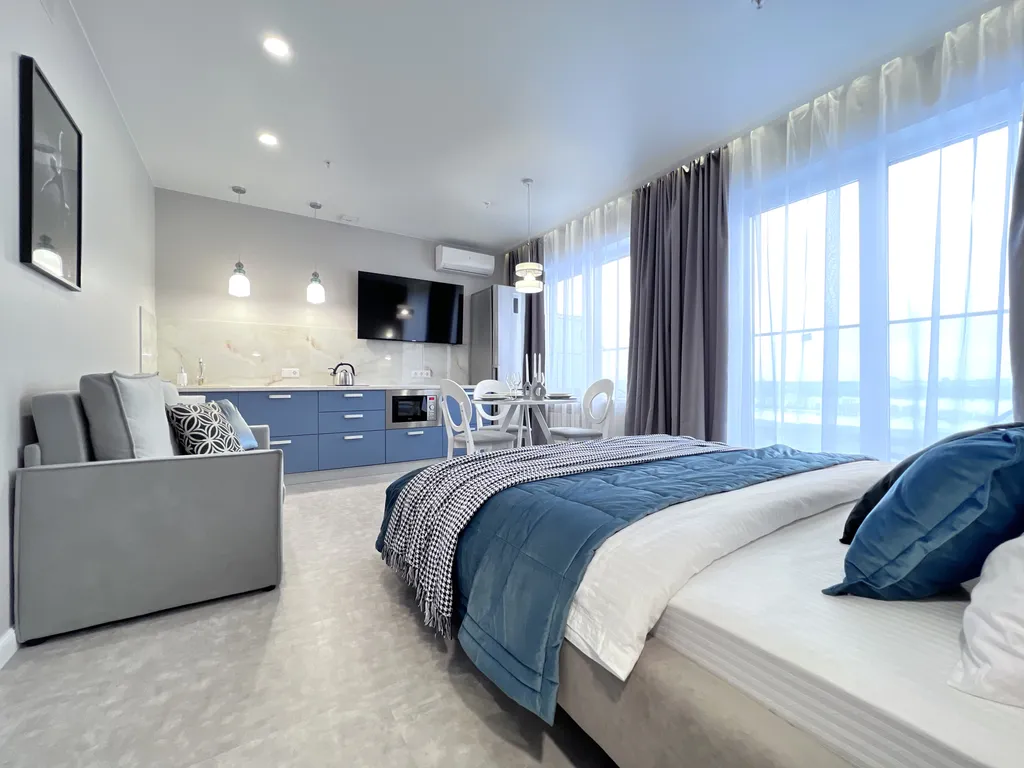 Шикарная студия с террасой и видом на реку