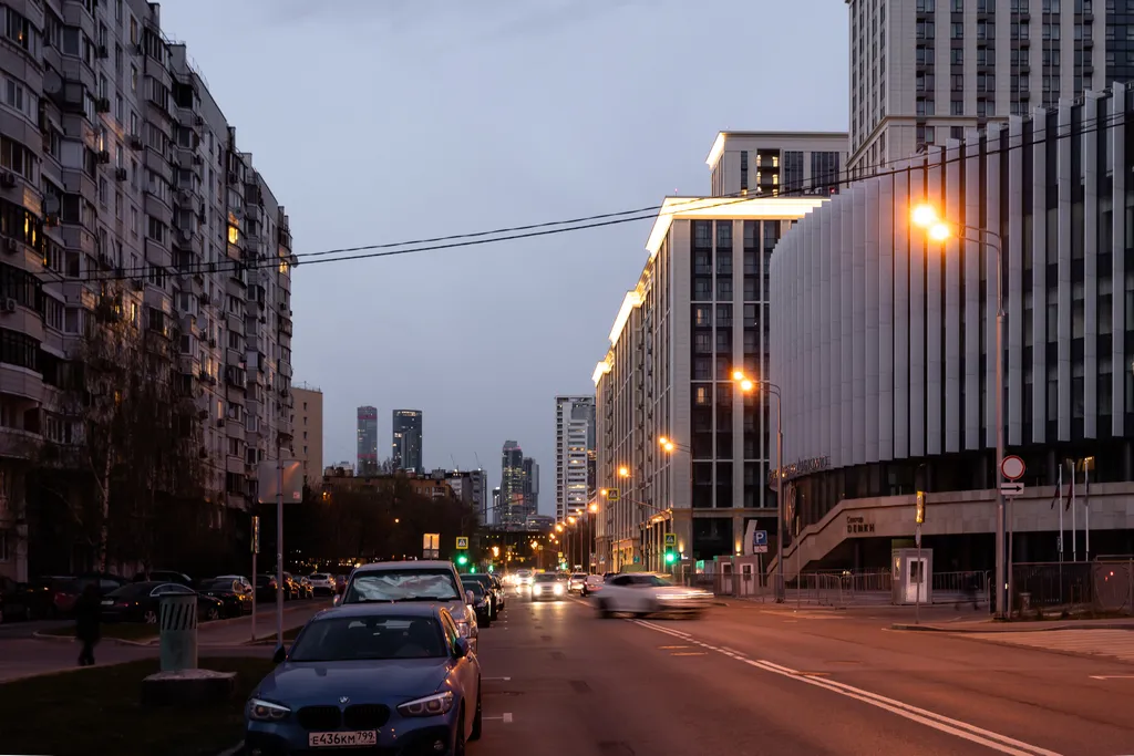 Квартира Квартира Просторная студия с панорамным видом на Москву с ванной — Москва