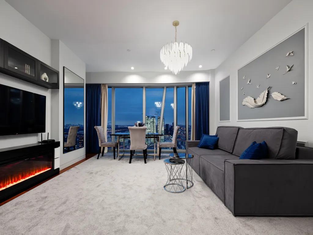 Красивый апартамент в башне ОКО Москва-сити с видом на город