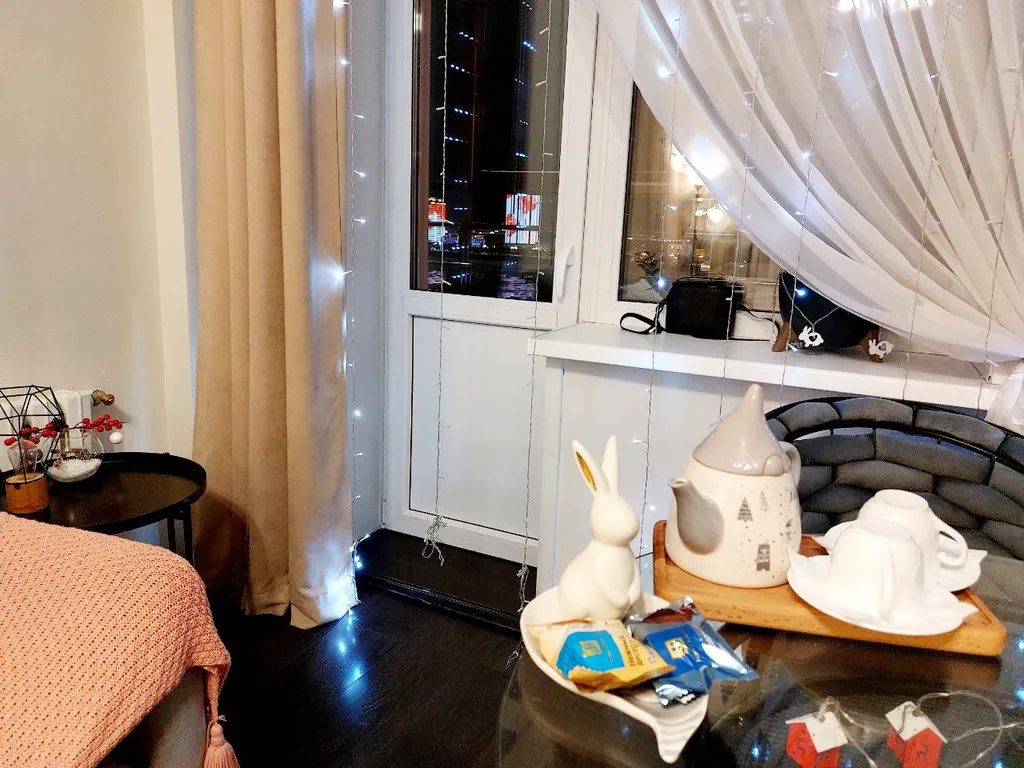 Уютная квартира с джакузи и с видом на Китай и реку Амур