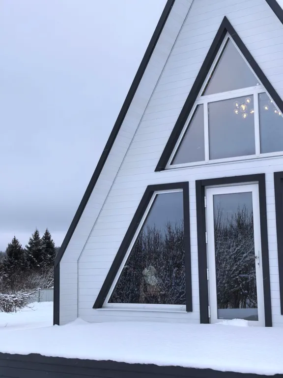 Современный треугольный эко дом