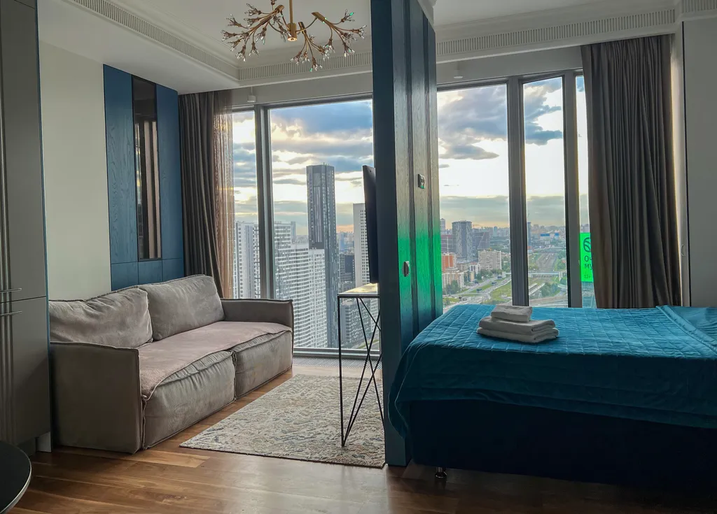 Квартира Квартира Синий Красавчик на 30 этаже Москва-Сити — Москва