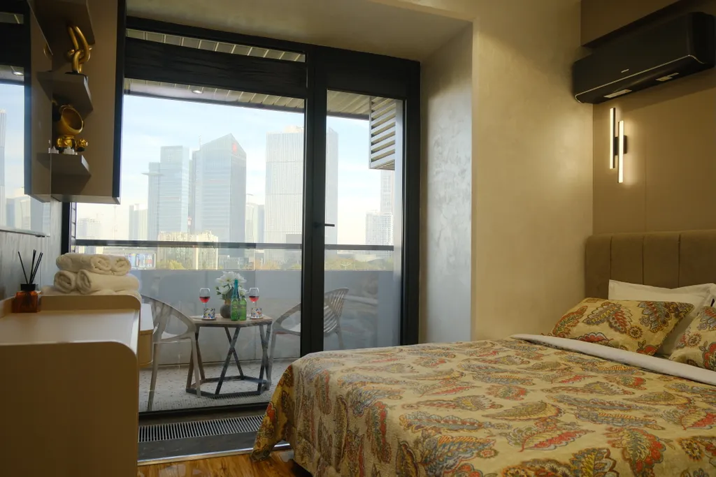 Светлая квартира с видом на Tashkent city, NRG U Tower