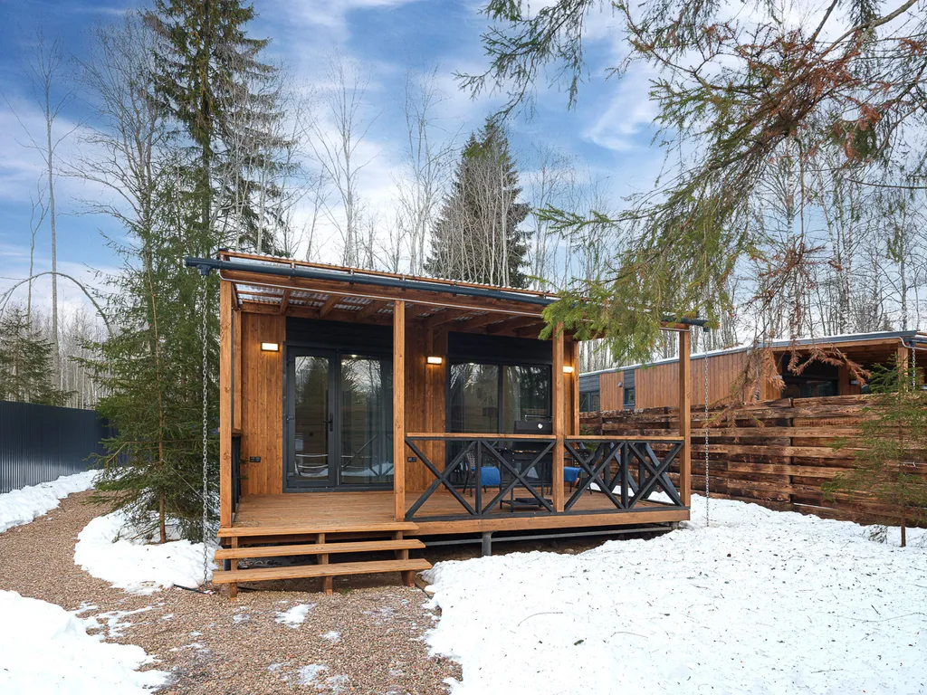 Уютный дом Шишкин Плейс в лесу с чаном и баней