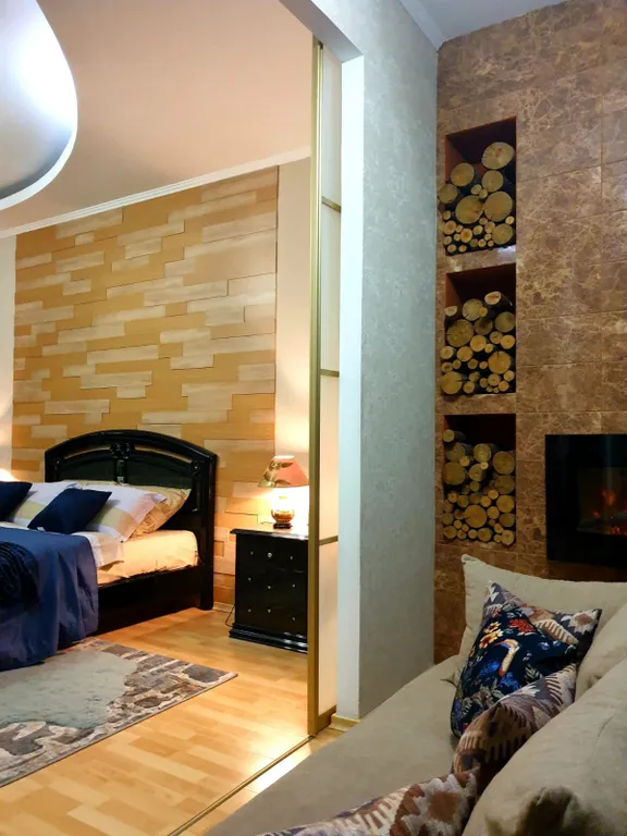 Lux-Apartments с 2 спальнями и камином