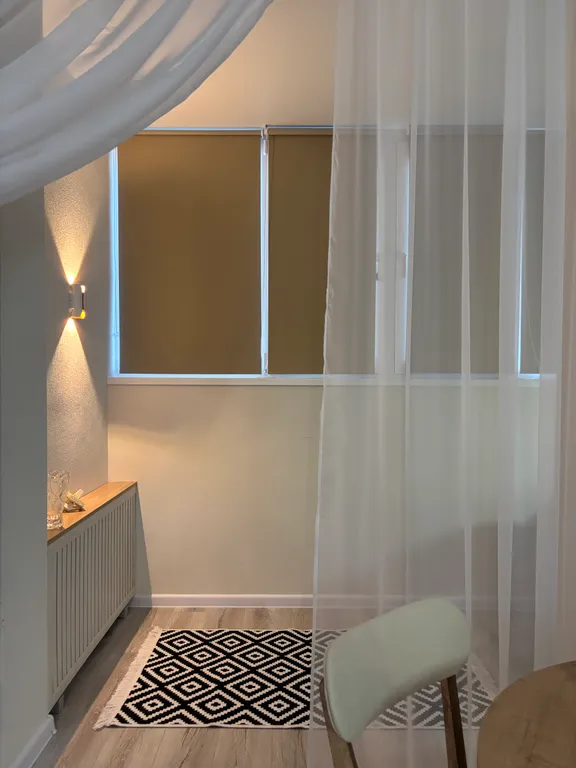 Студия с дизайнерским ремонтом