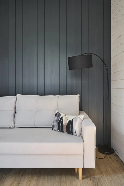 Большой панорамный дом с камином и сауной