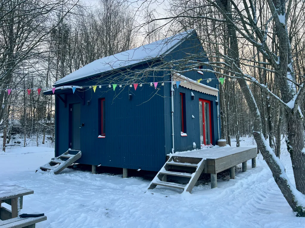 Синий домик в поле