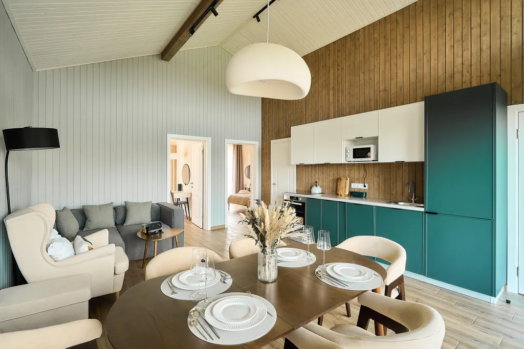 Дом у реки, с баней, чаном и зоной барбекю