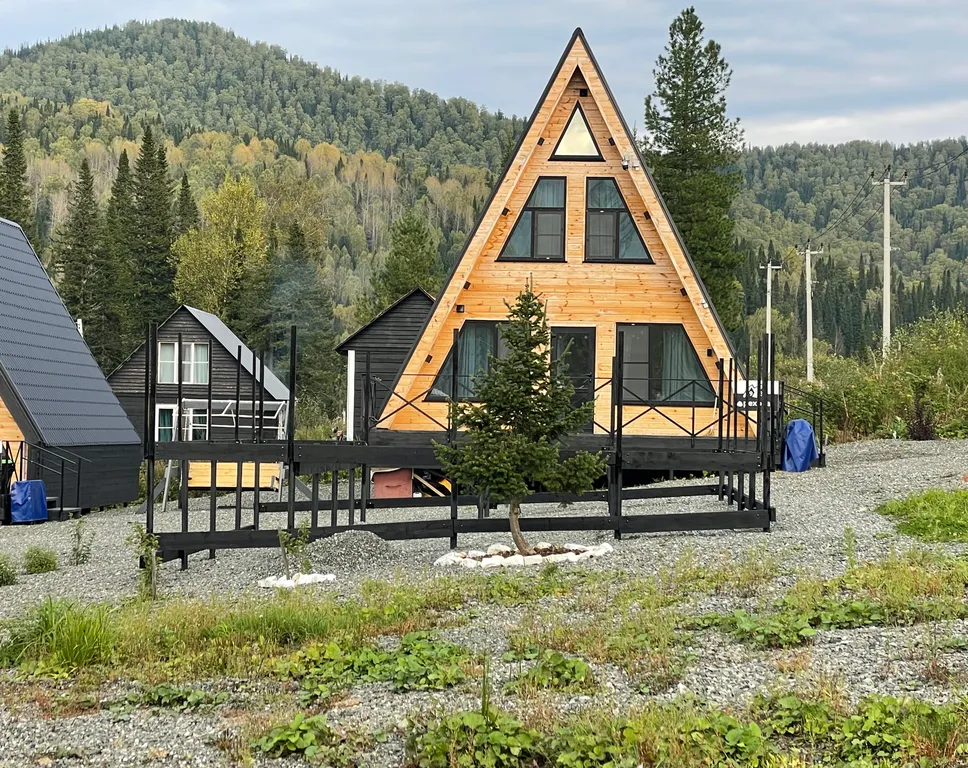 Дом в стиле A-frame с сауной