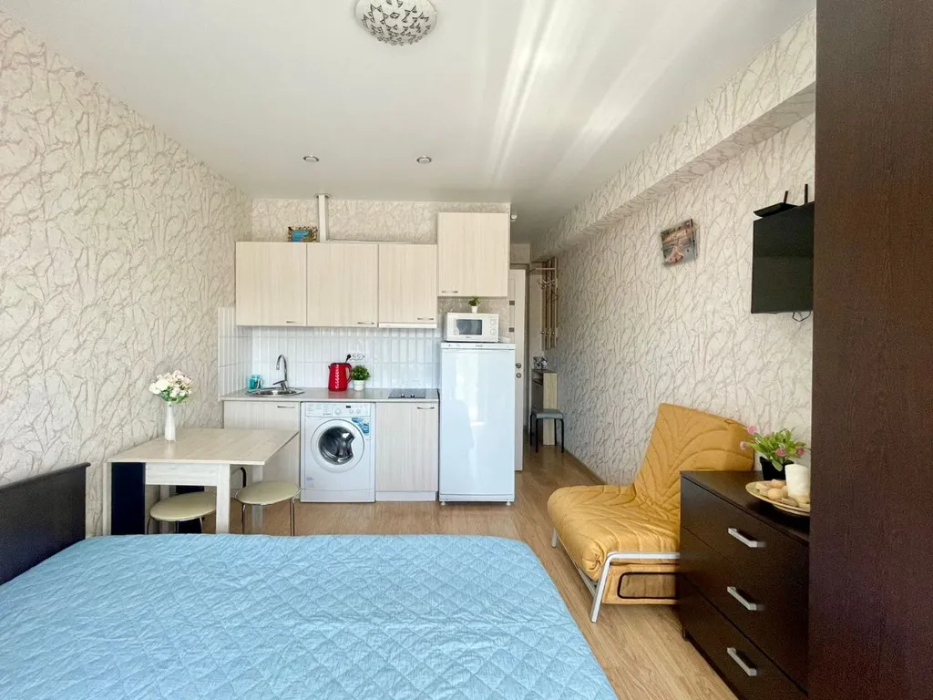 Квартира с видом на море с просторной обеденной зоной