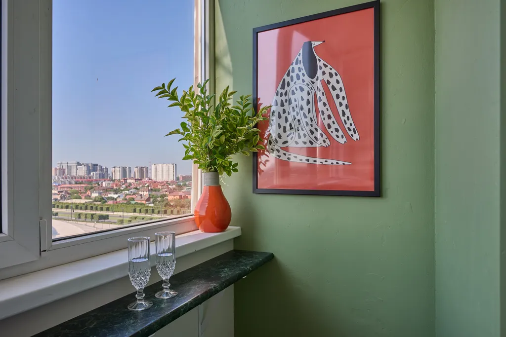 Дизайнерcкая двушка c видoм на стадион Kрaснoдaр