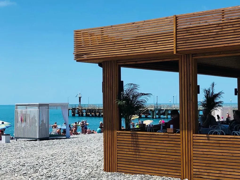 Студия у пляжа с видом на море