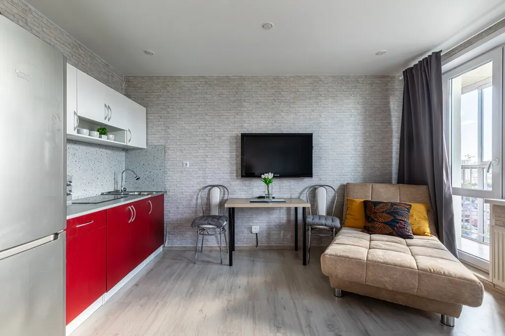 Уютная студия с шикарным видом на город