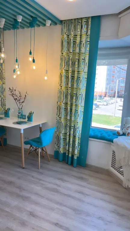 Шикарная квартира с современным ремонтом в цвете Тиффани