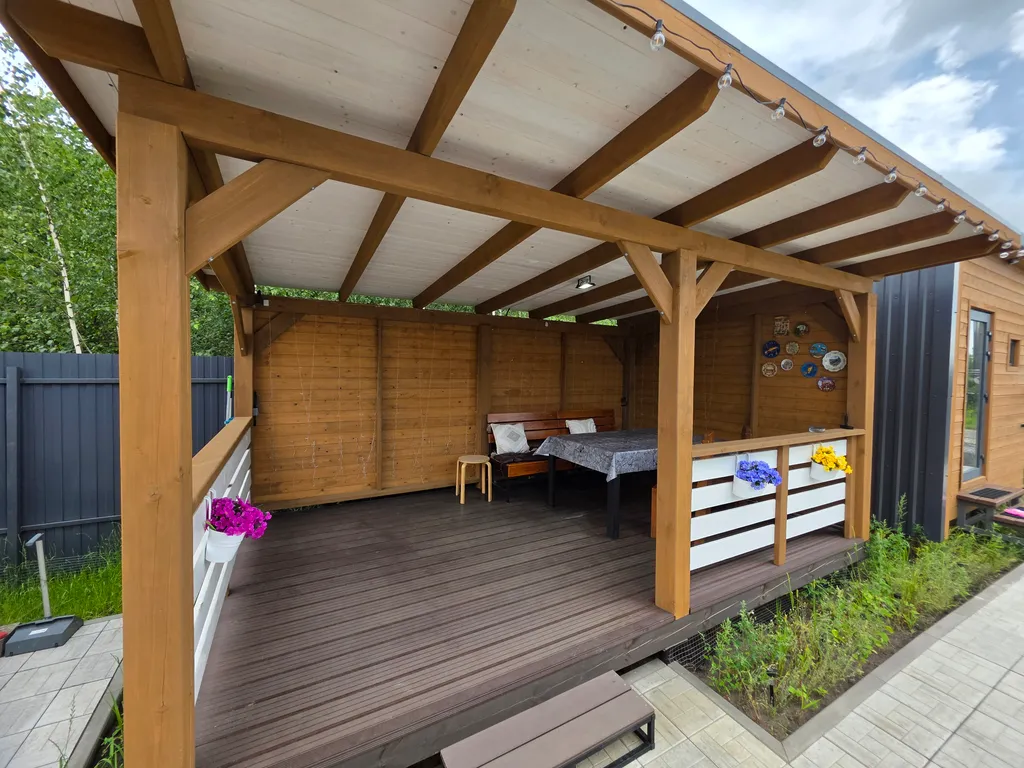 Шале с баней и сибирским чаном с подсветкой 3.0