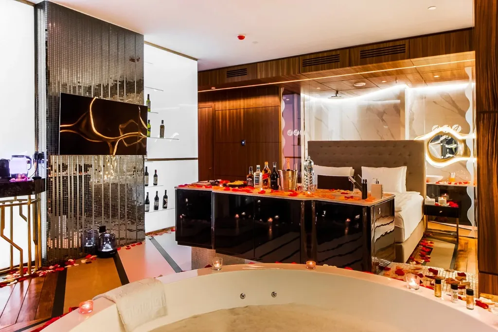 Уникальные апартаменты с панорамным джакузи и тропическим душем