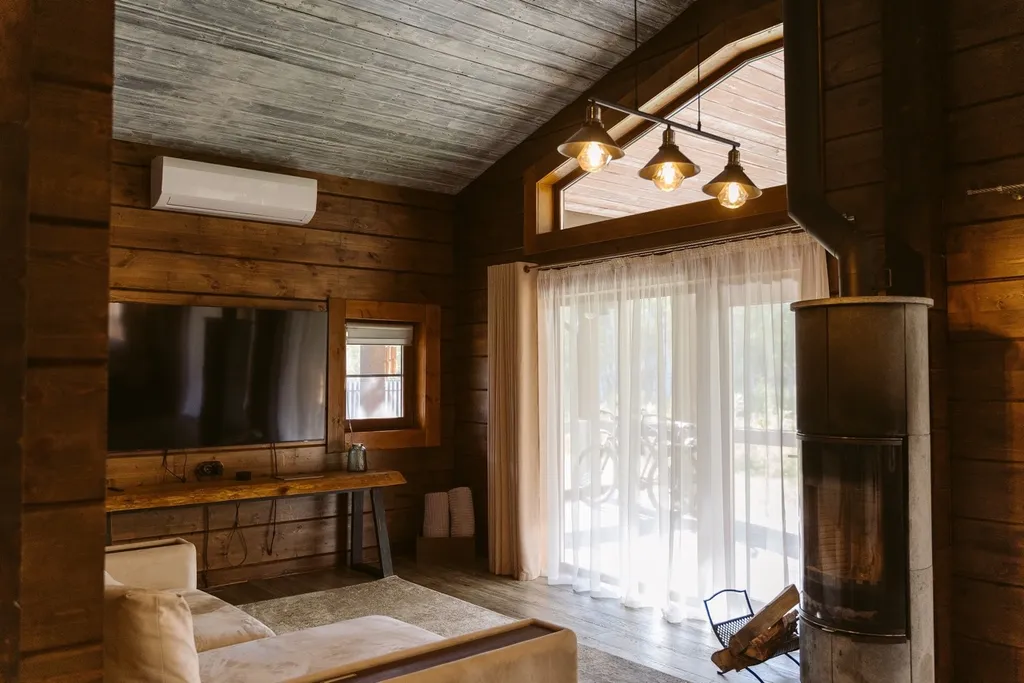 Дом с камином, сауной и купелью