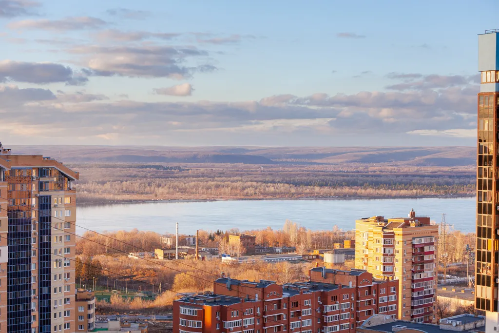 Апартаменты Квартиркаплаза семейный вариант, панорамный вид на Волгу