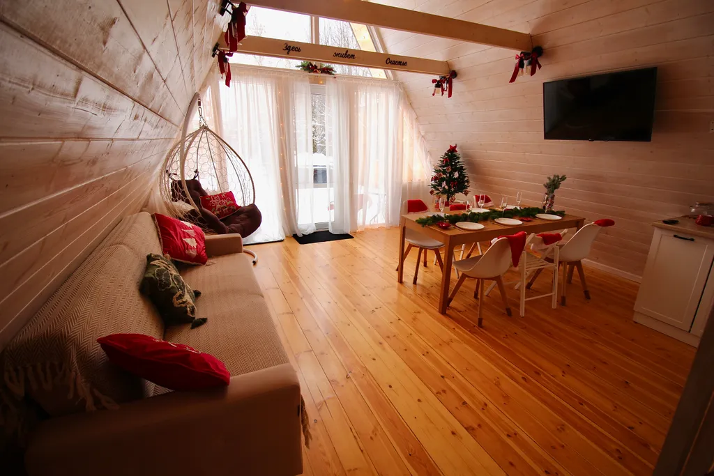 Коттедж A-frame дом Янтарь — Образцово