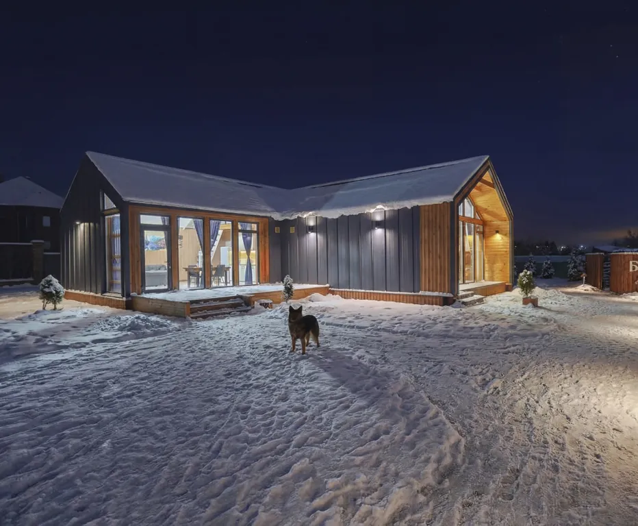 Коттедж Коттедж 3, barnhouse, современный одноэтажный дом с мансардой — Ногинск