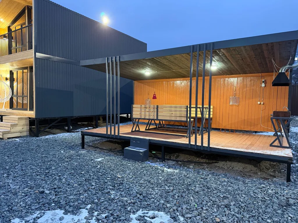 Барнхаус в сердце Теберды с видом на горы