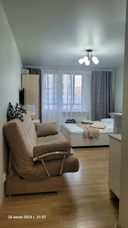 Квартира Уютная трёхместная студия недалеко от метро — аренда посуточно в Мурино