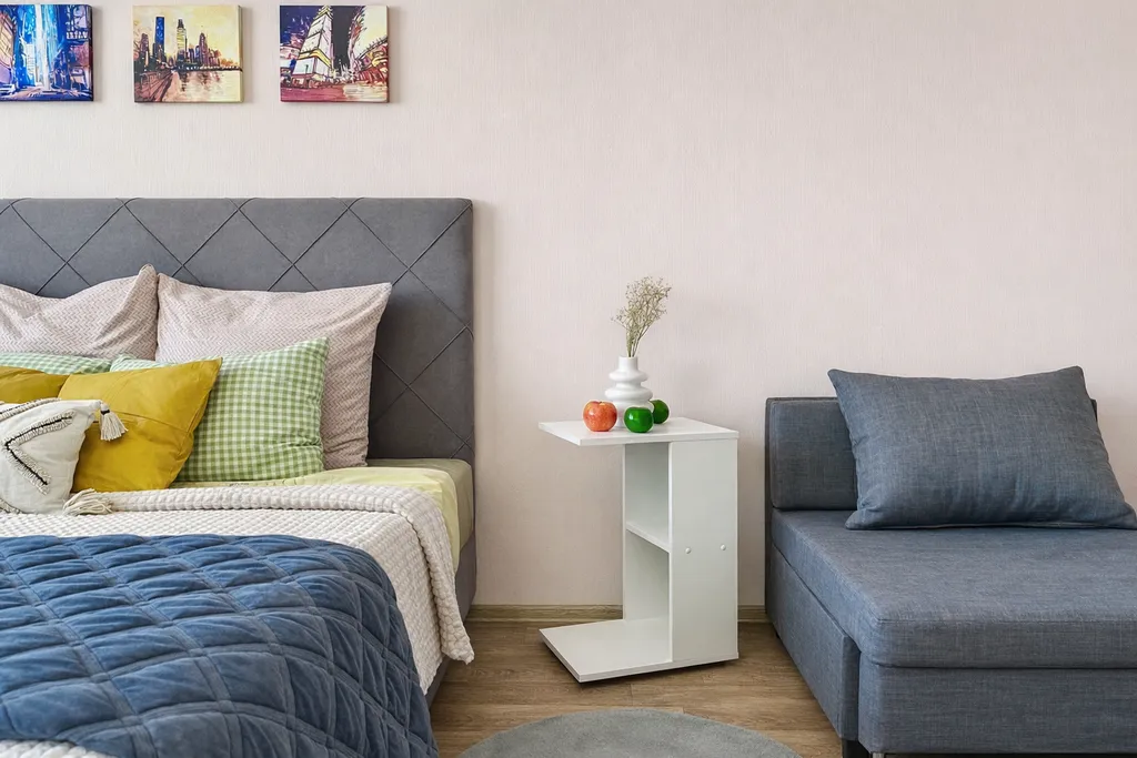 Студия с видом на город, рядом с городской эспланадой и ЖД вокзалом