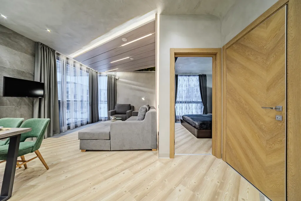 Охтаинн 2-11 с 1 спальней и с видом на горную деревню